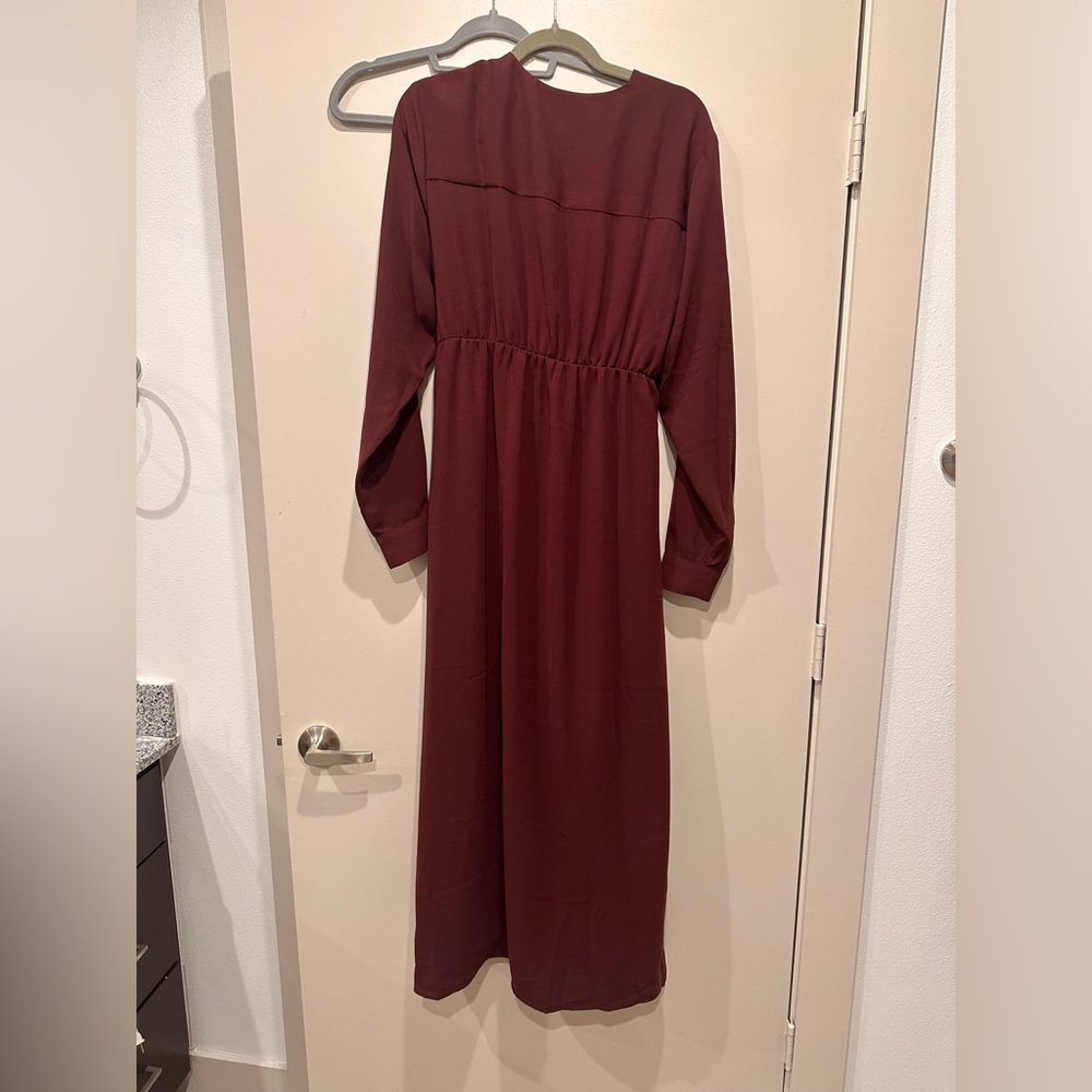NWT H&M Mama Tie-Detail Crêpe Dress - Picture 5 of 7
